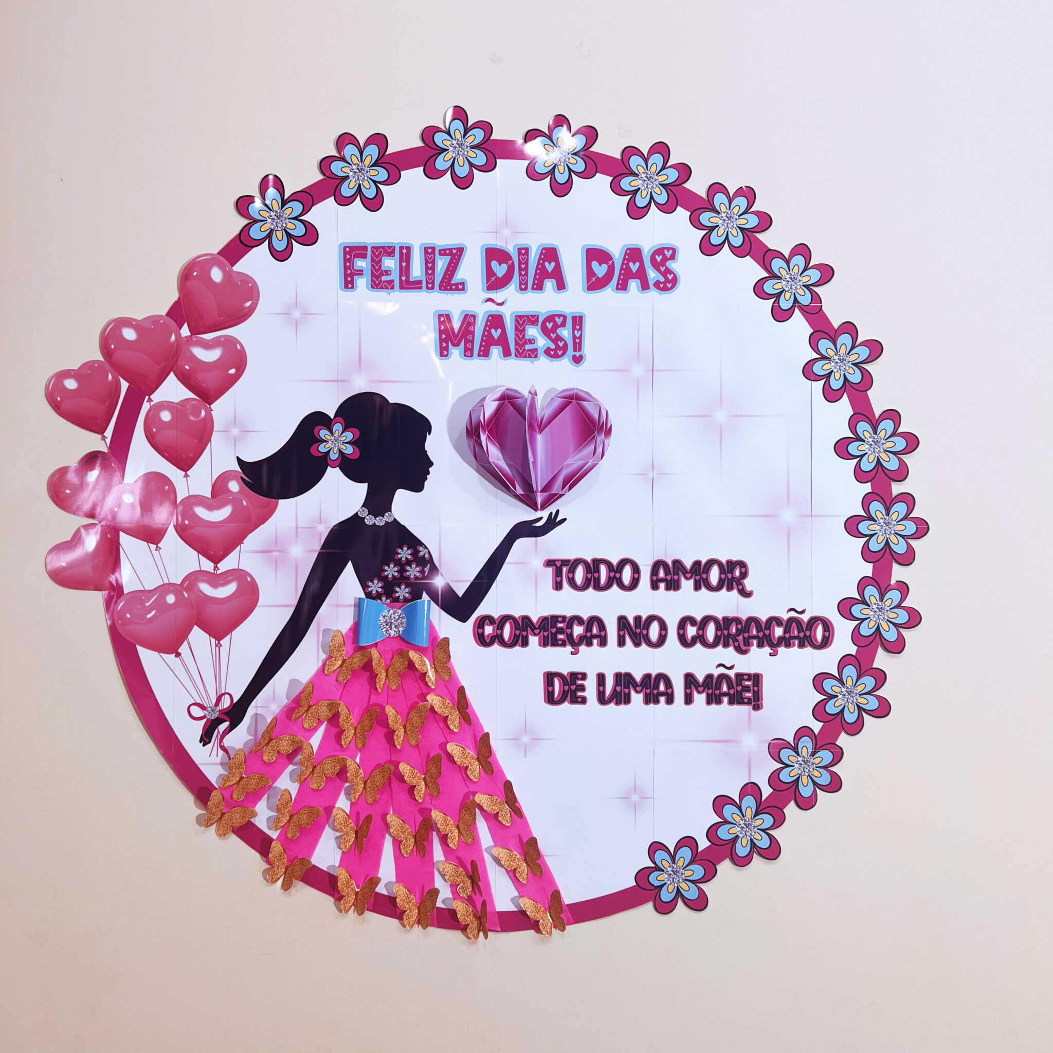 Painel Redondo para o Dia das Mães – Pedagogia