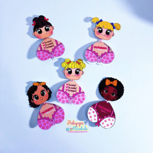 Cartão com Pirulito de Coração – Outubro Rosa