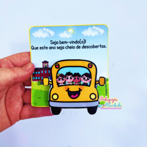 Cartão Volta às Aulas – Ônibus com Crianças