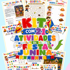 KIT DE 21 ATIVIDADES DE FESTA JUNINA