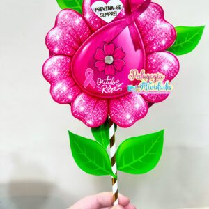 Flor Giratória - Outubro Rosa