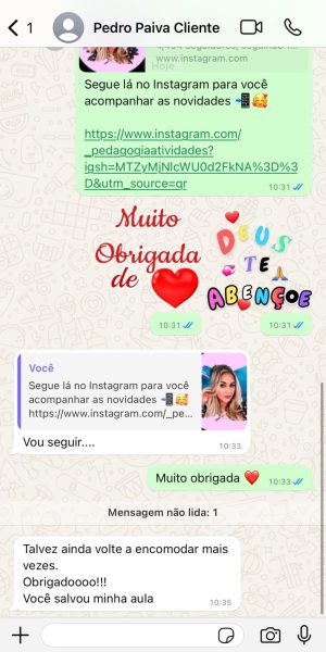 Pedagogia atividades Depoimentos