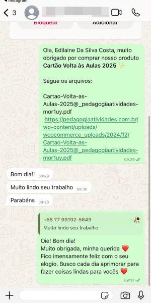 Pedagogia atividades Depoimentos